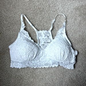aerie lace bralette in white